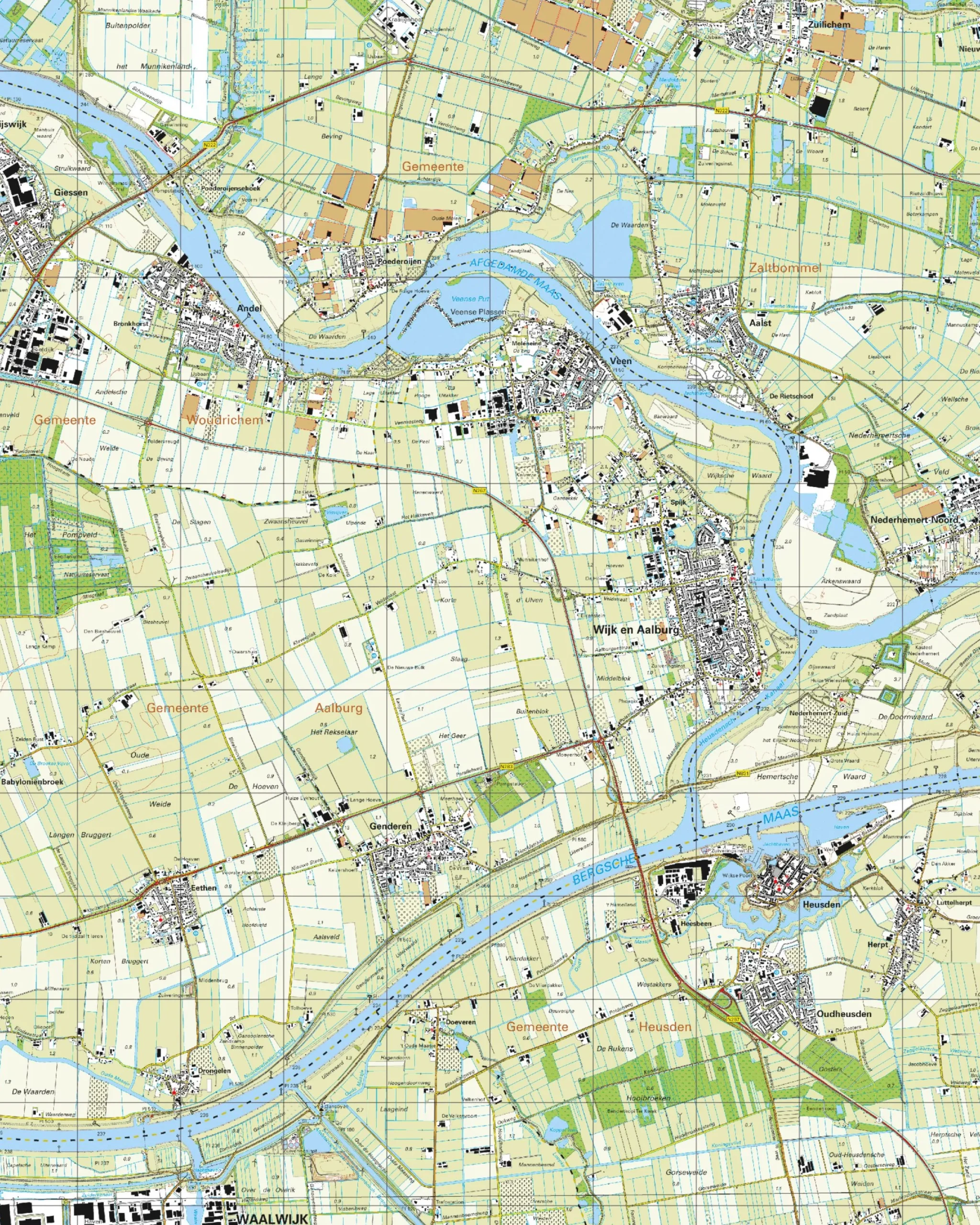 Topografische Kaart 44F Heusden
