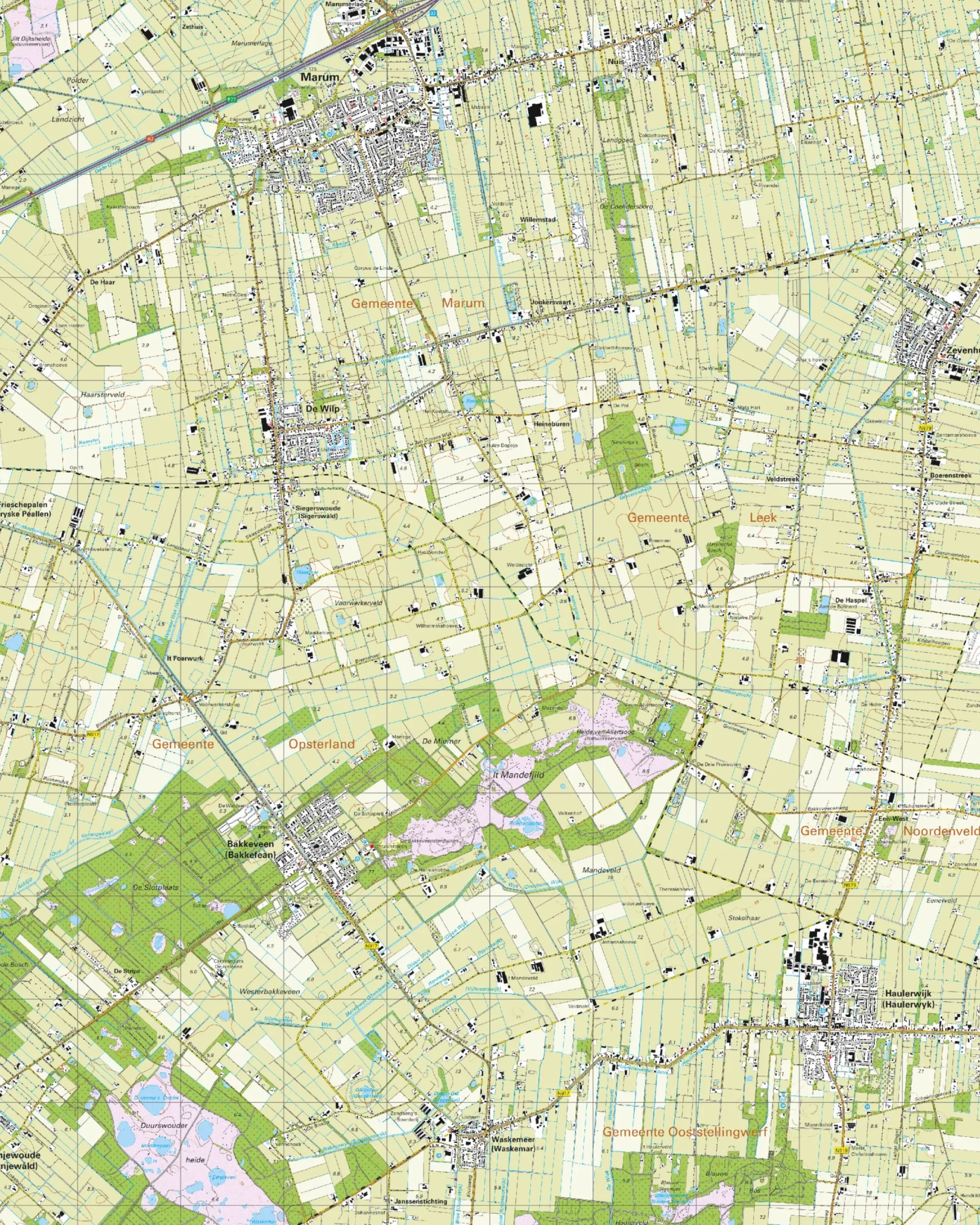 Topografische Kaart 11F Marum