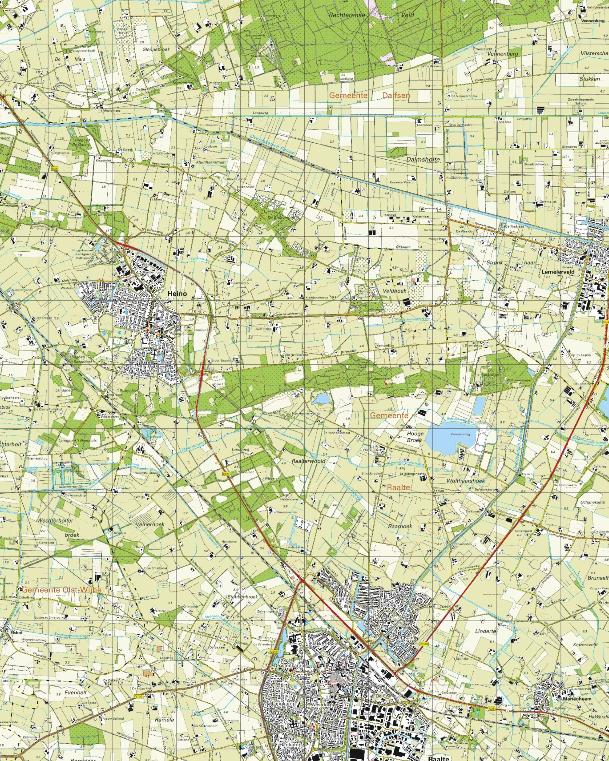 Topografische Kaart 27F Raalte