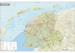 Topografische kaart Friesland 1:100.000 – 1484