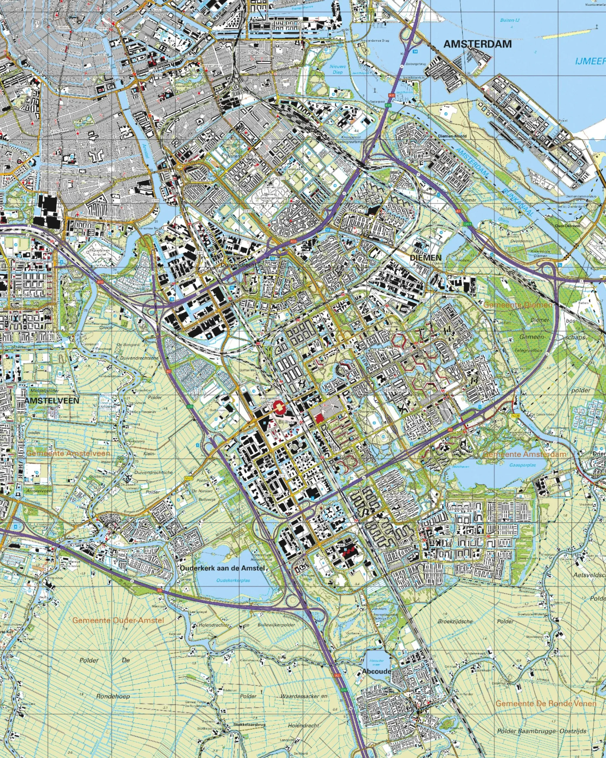 Topografische Kaart 25G Amsterdam