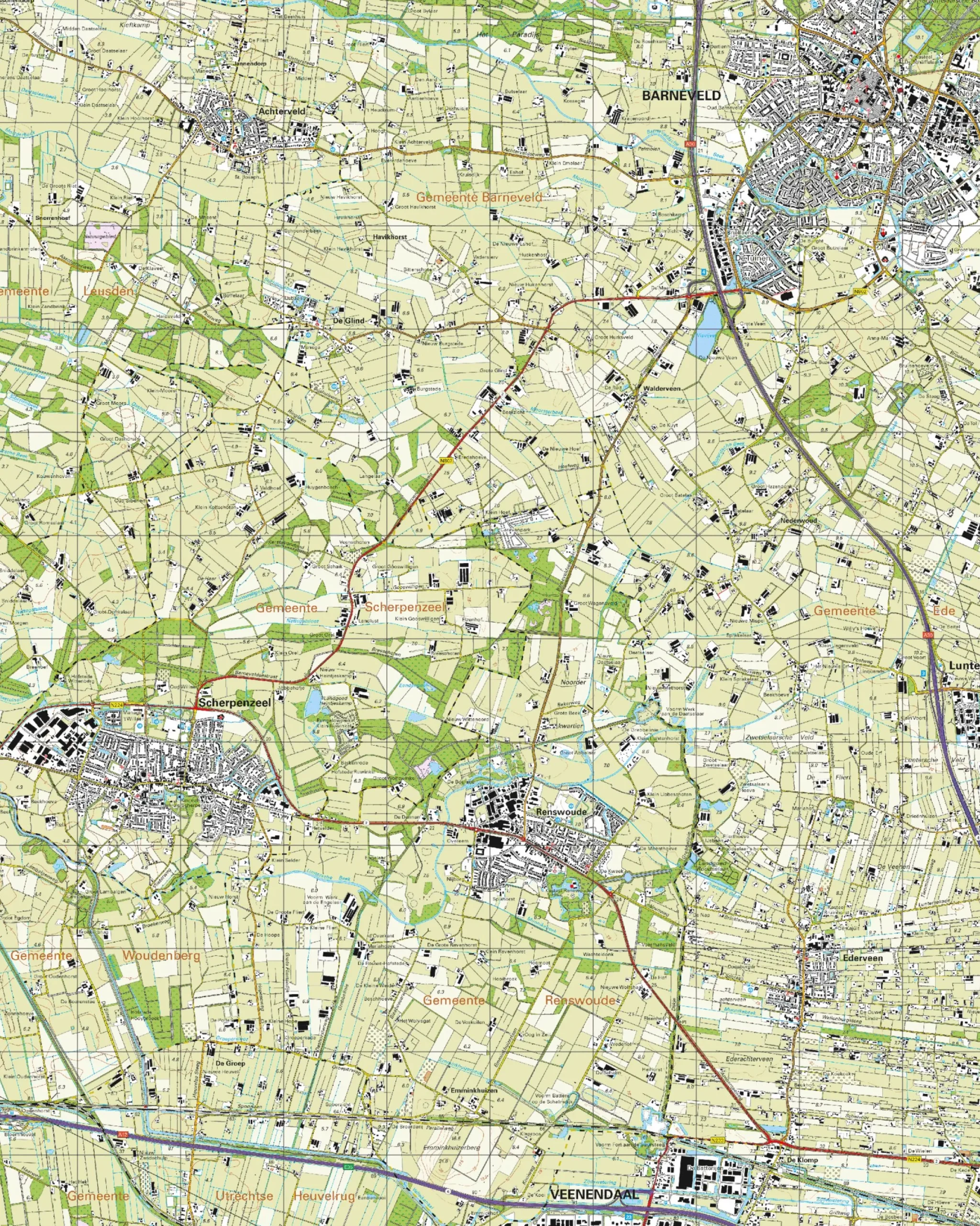 Topografische Kaart 32G Barneveld
