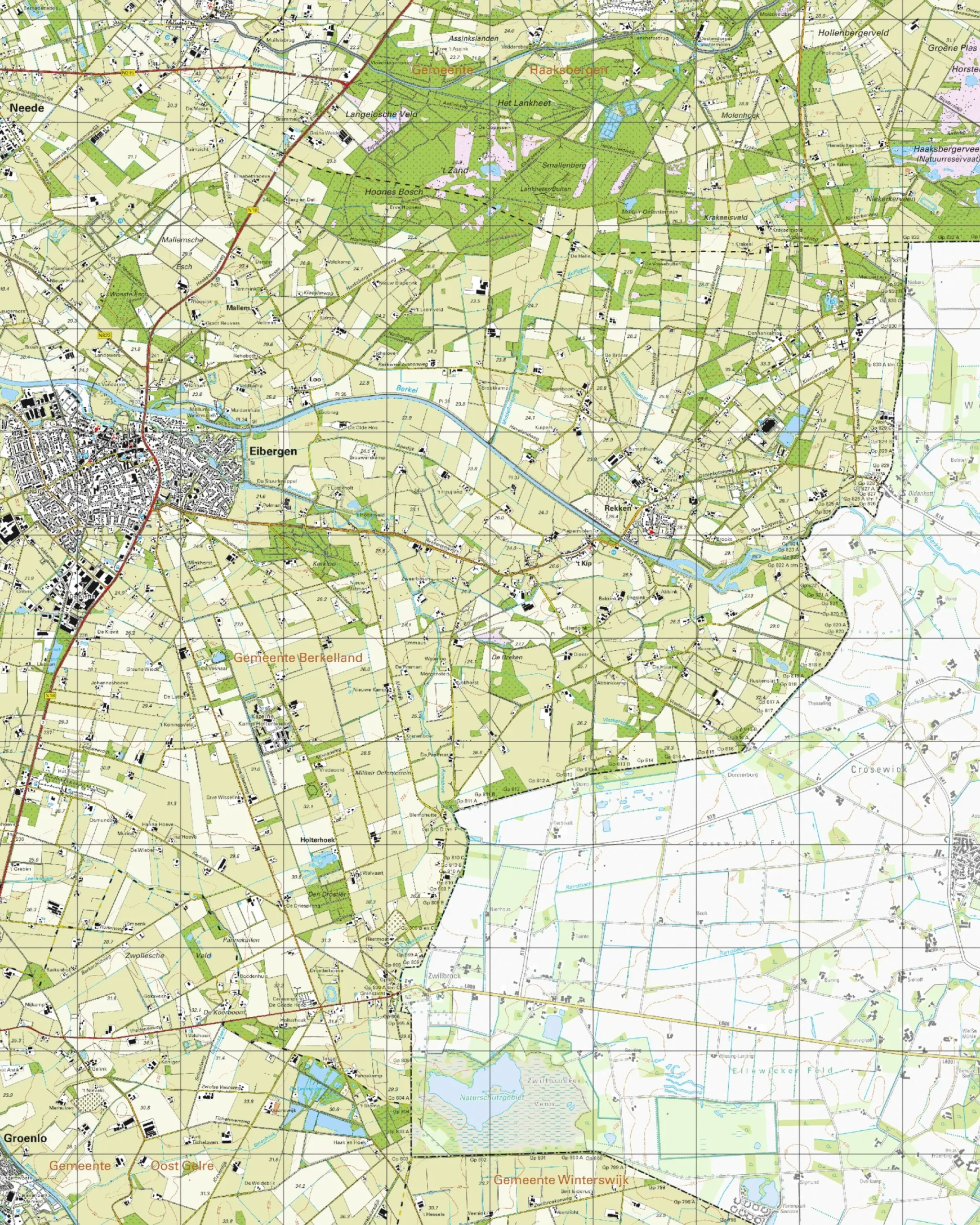 Topografische Kaart 34G Eibergen