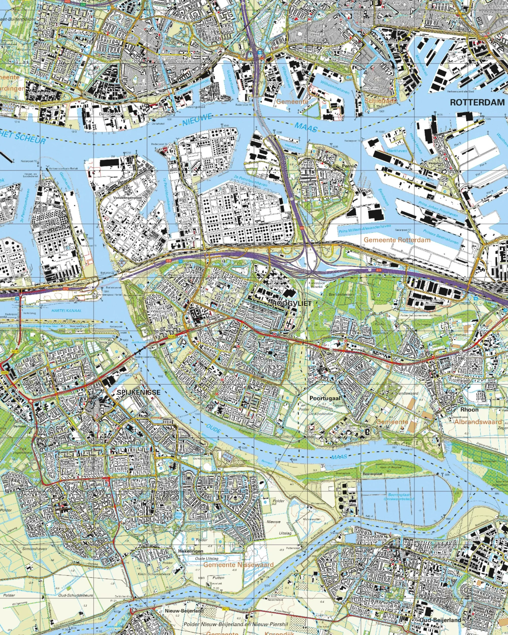 Topografische Kaart 37G Hoogvliet