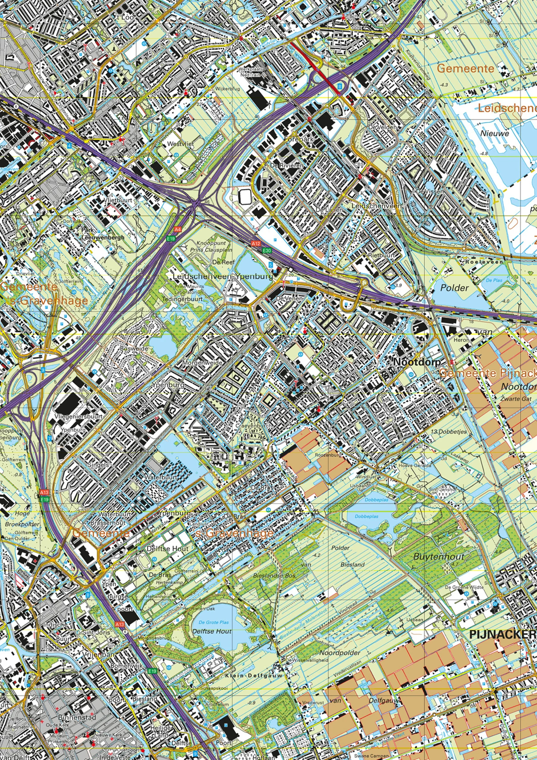 Topografische Kaart Groot Den Haag 1761