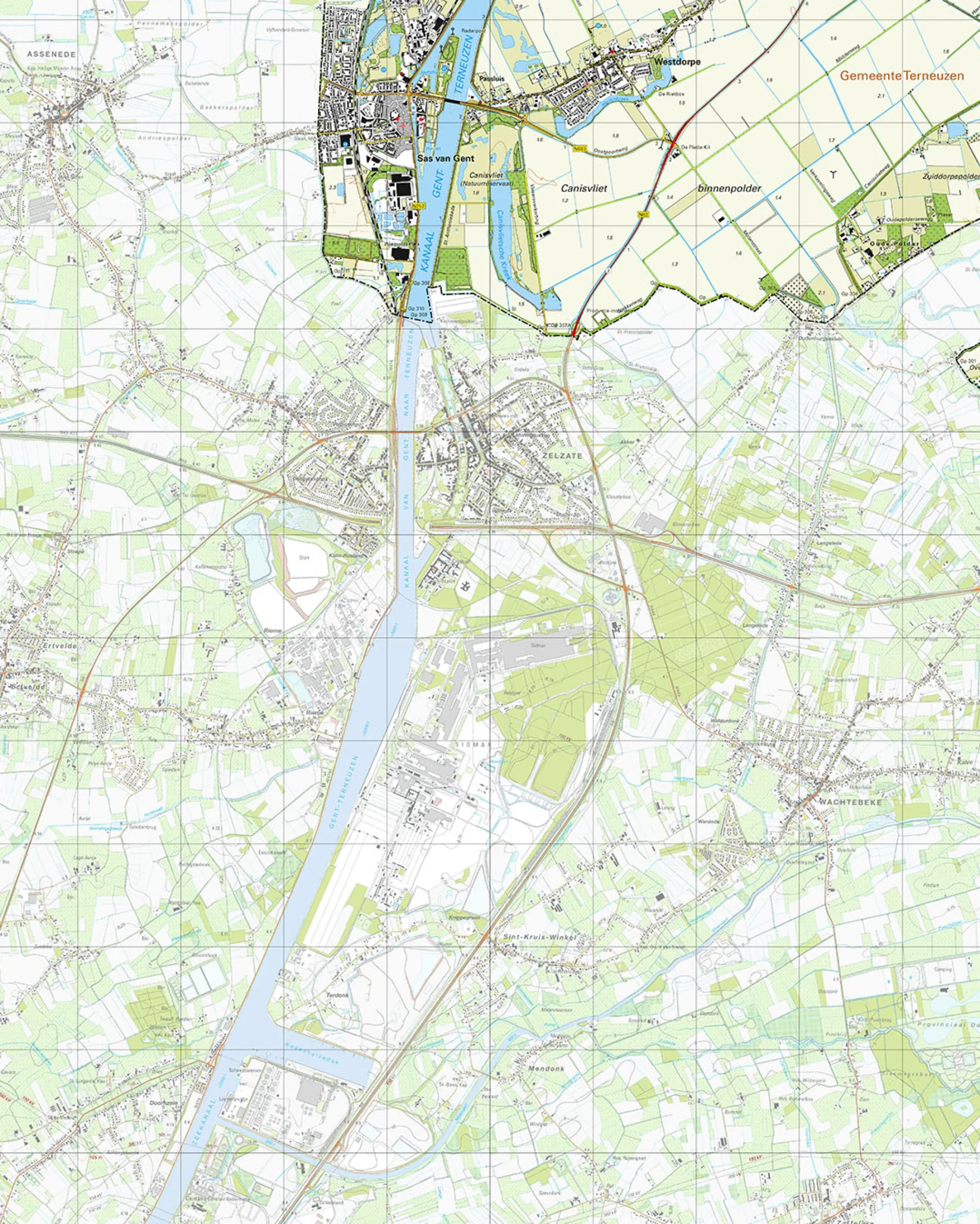 Topografische Kaart 54G Sas van Gent