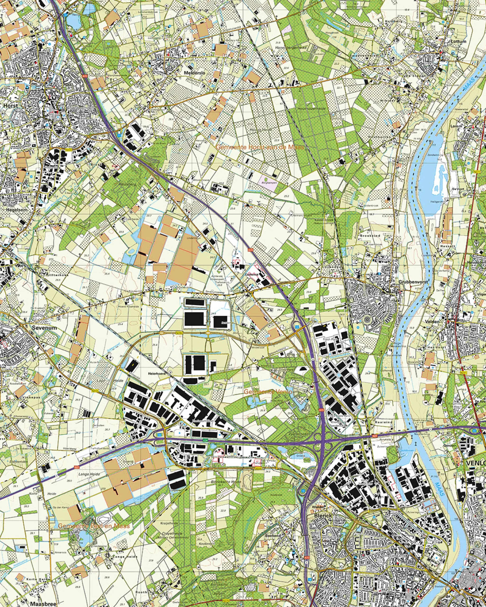Topografische Kaart 52G Venlo