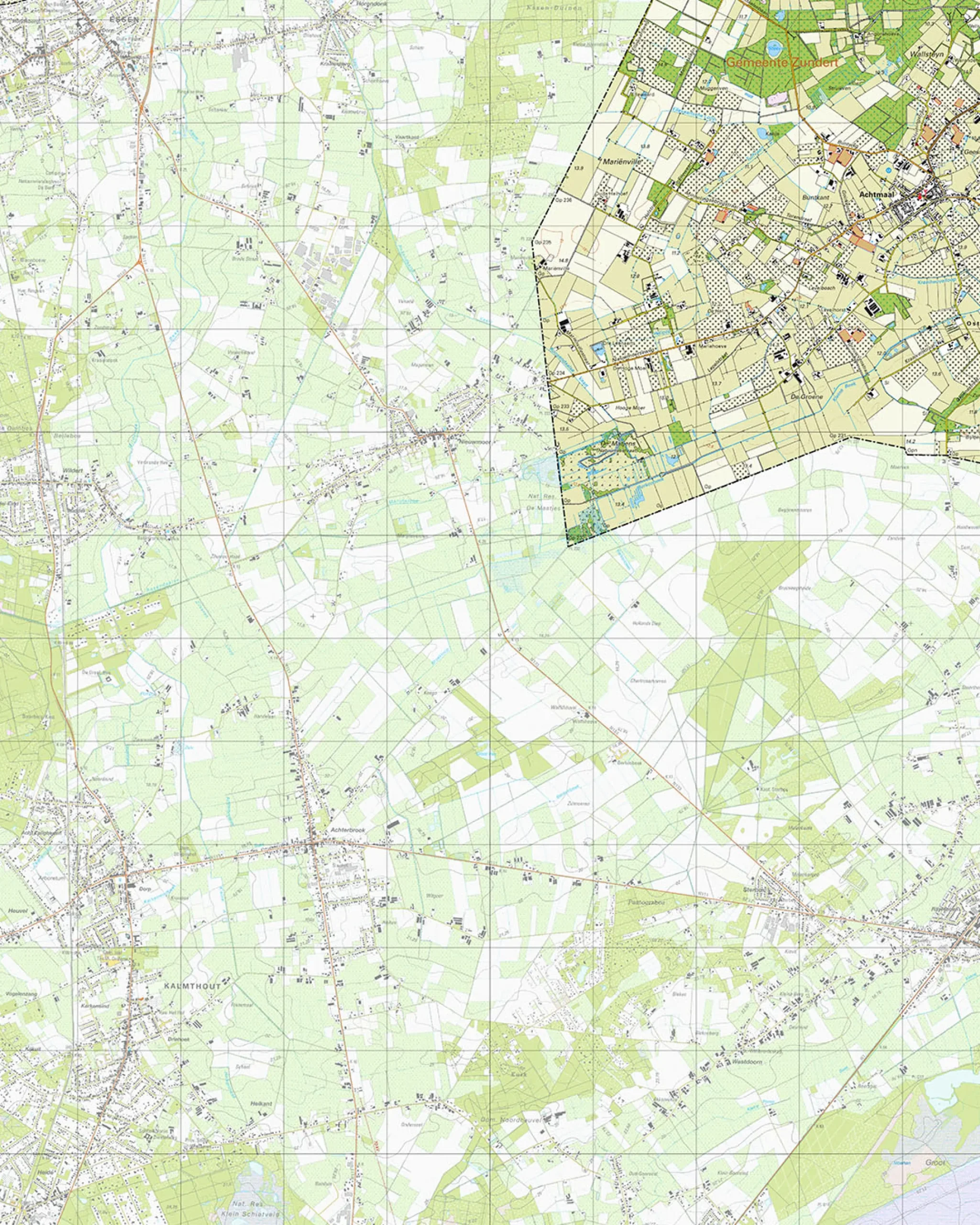 Topografische Kaart 49H Achtmaal