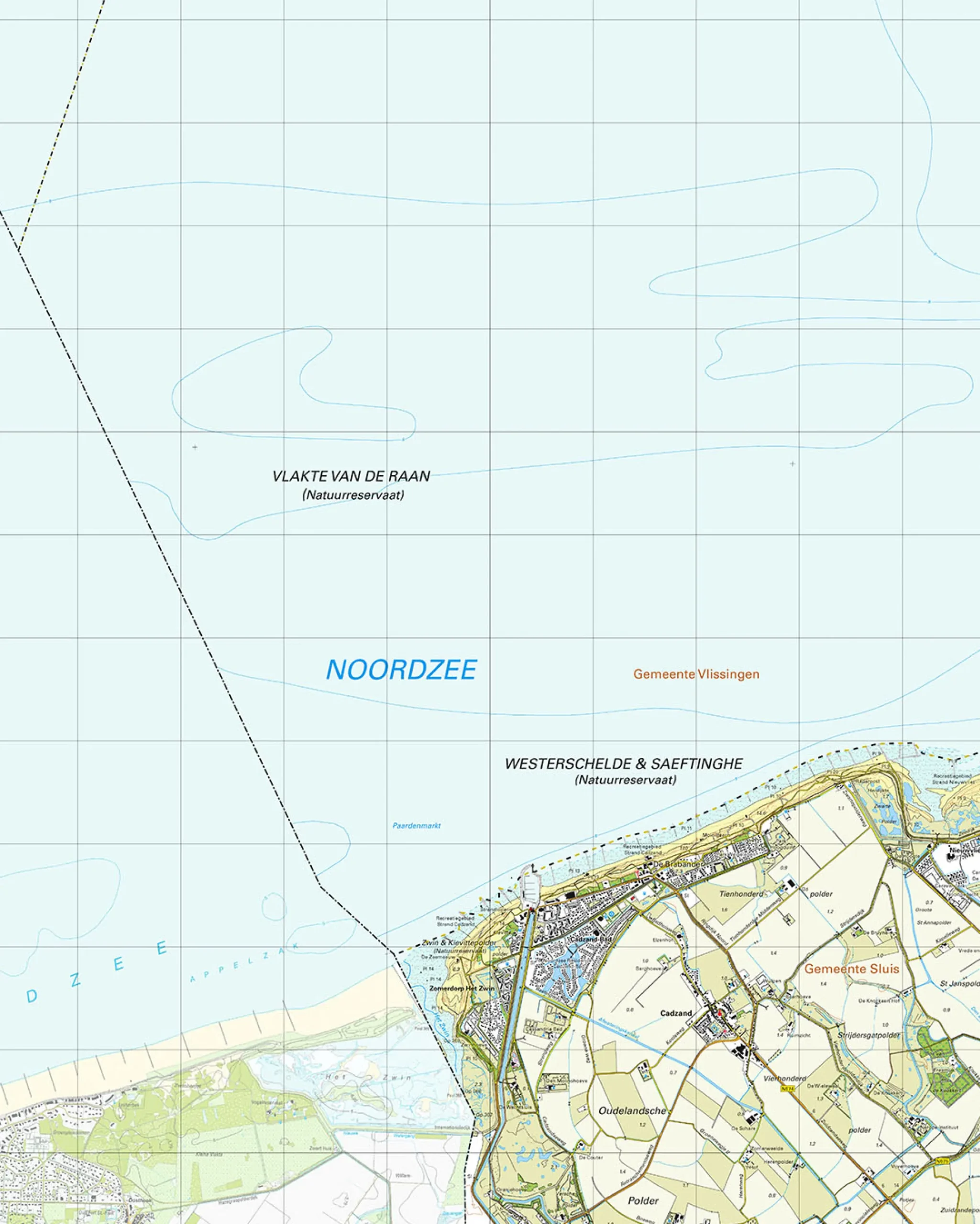 Topografische Kaart 47H Cadzand
