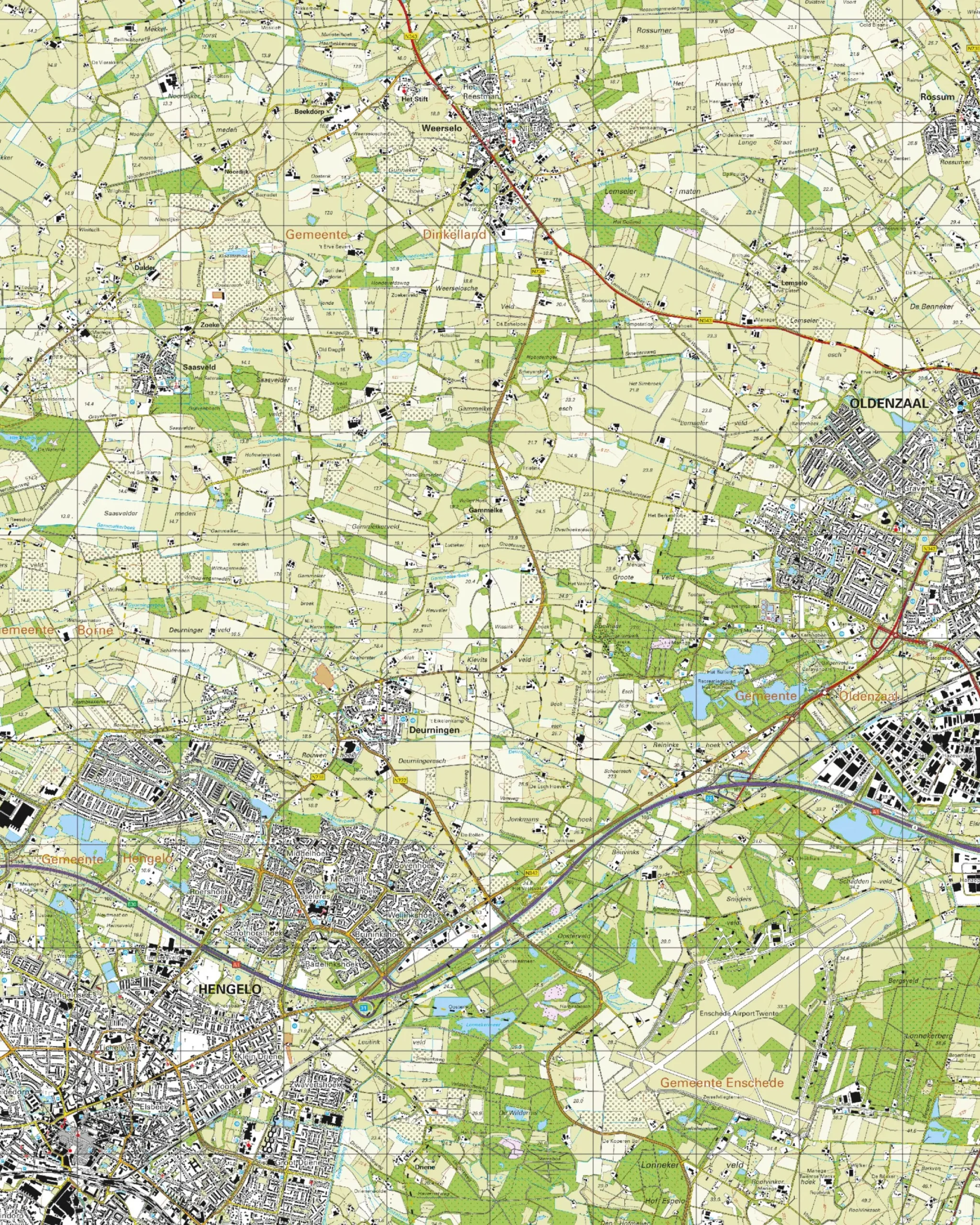 Topografische Kaart 28H Hengelo