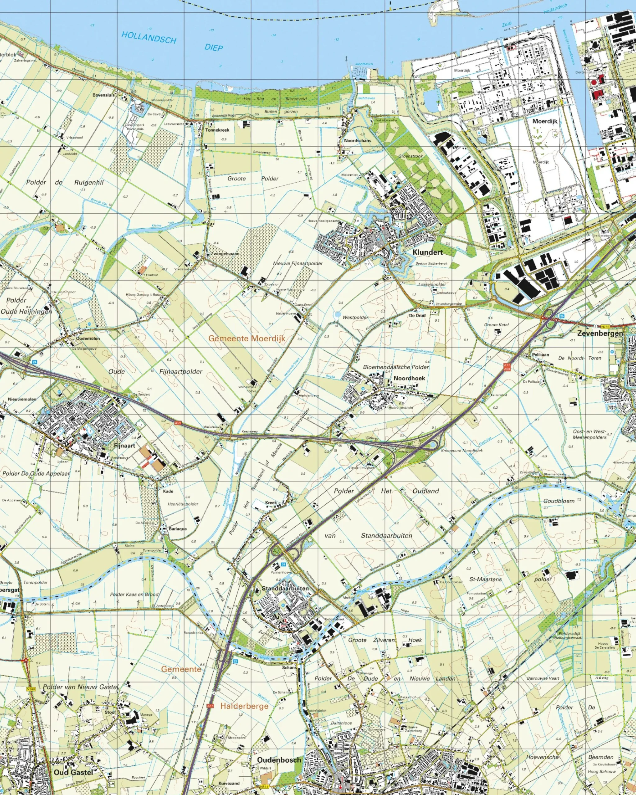 Topografische Kaart 43H Klundert
