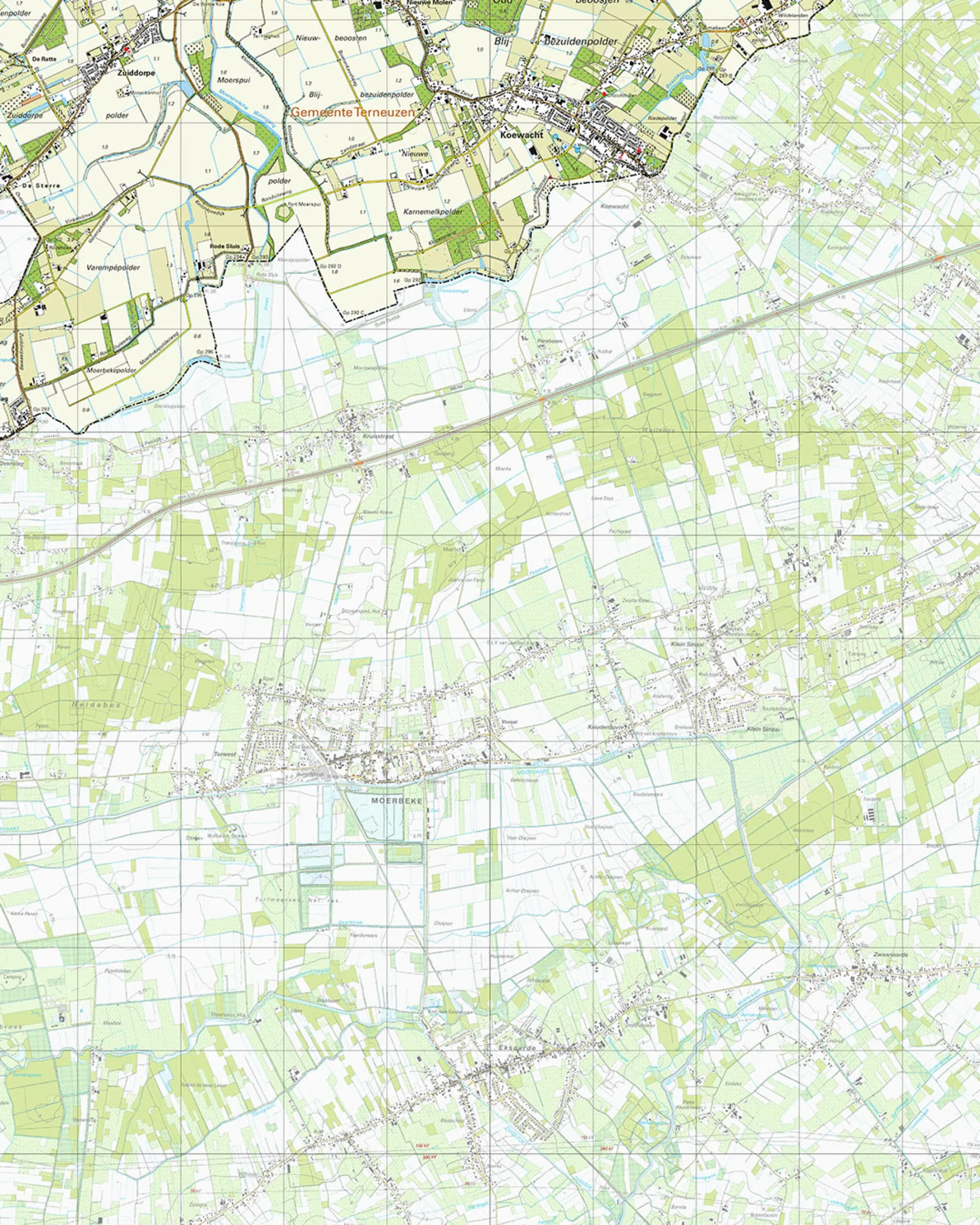 Topografische Kaart 54H Koewacht
