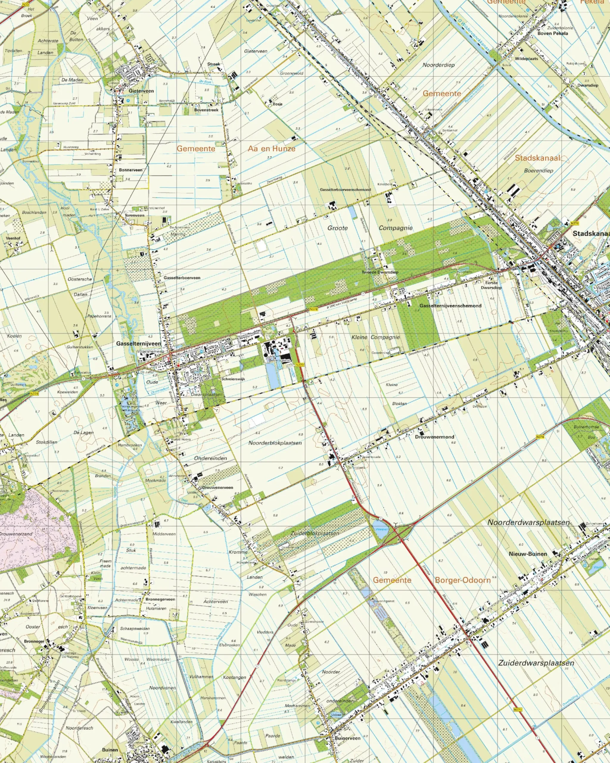 Topografische Kaart 12H Stadskanaal