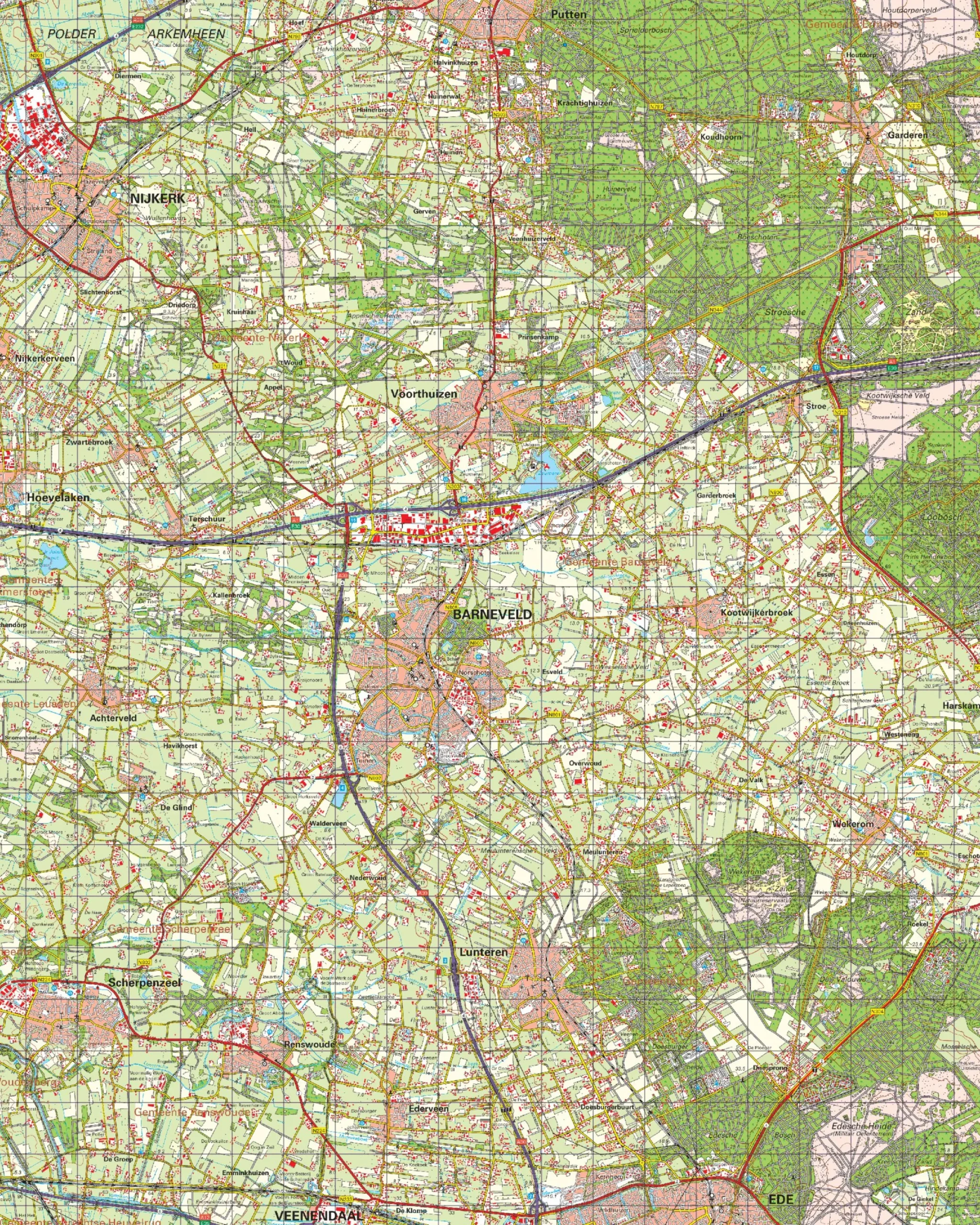 Topografische Kaart 32 Oost Amersfoort