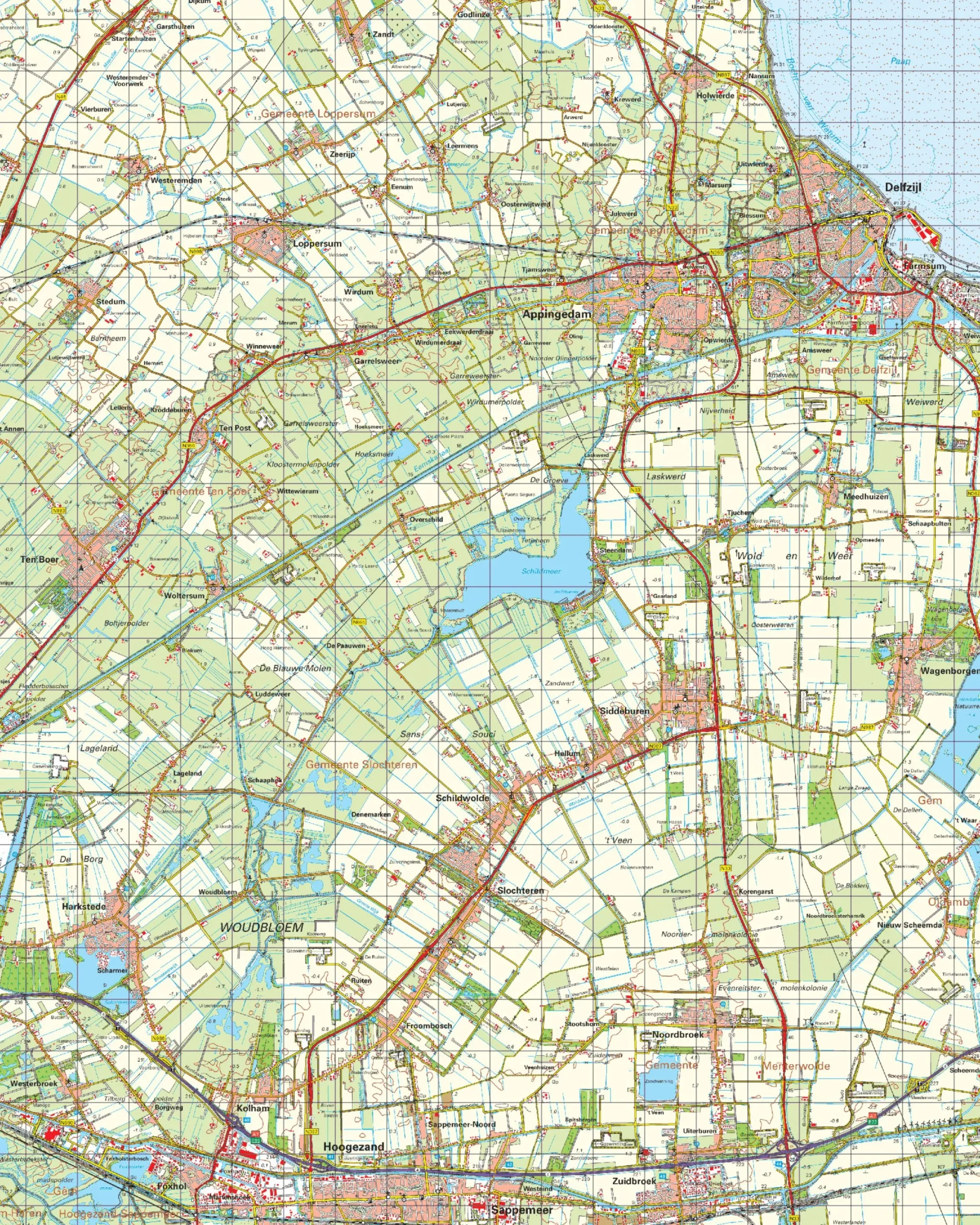 Topografische Kaart 7 Oost Groningen
