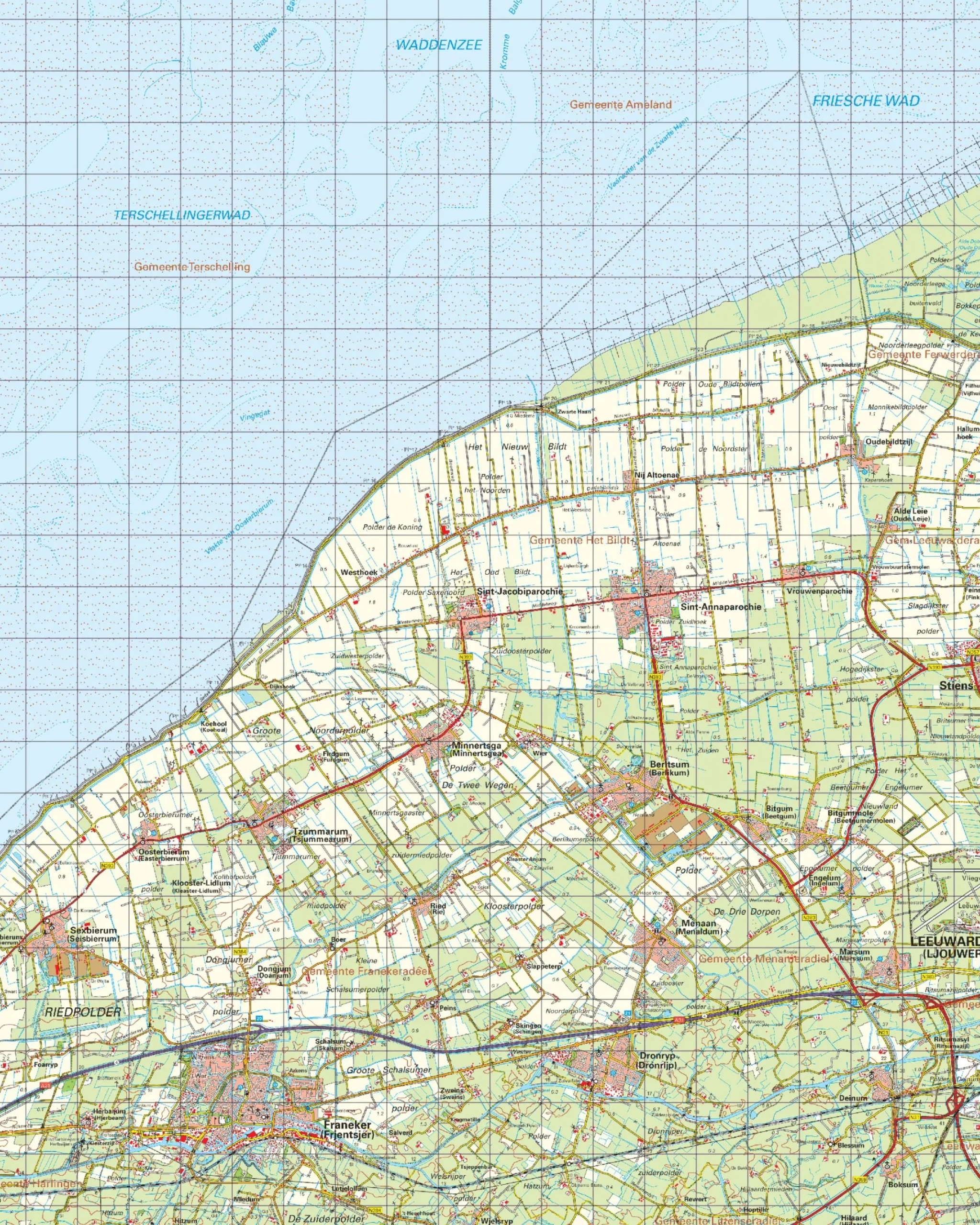 Topografische Kaart 5 Oost Harlingen