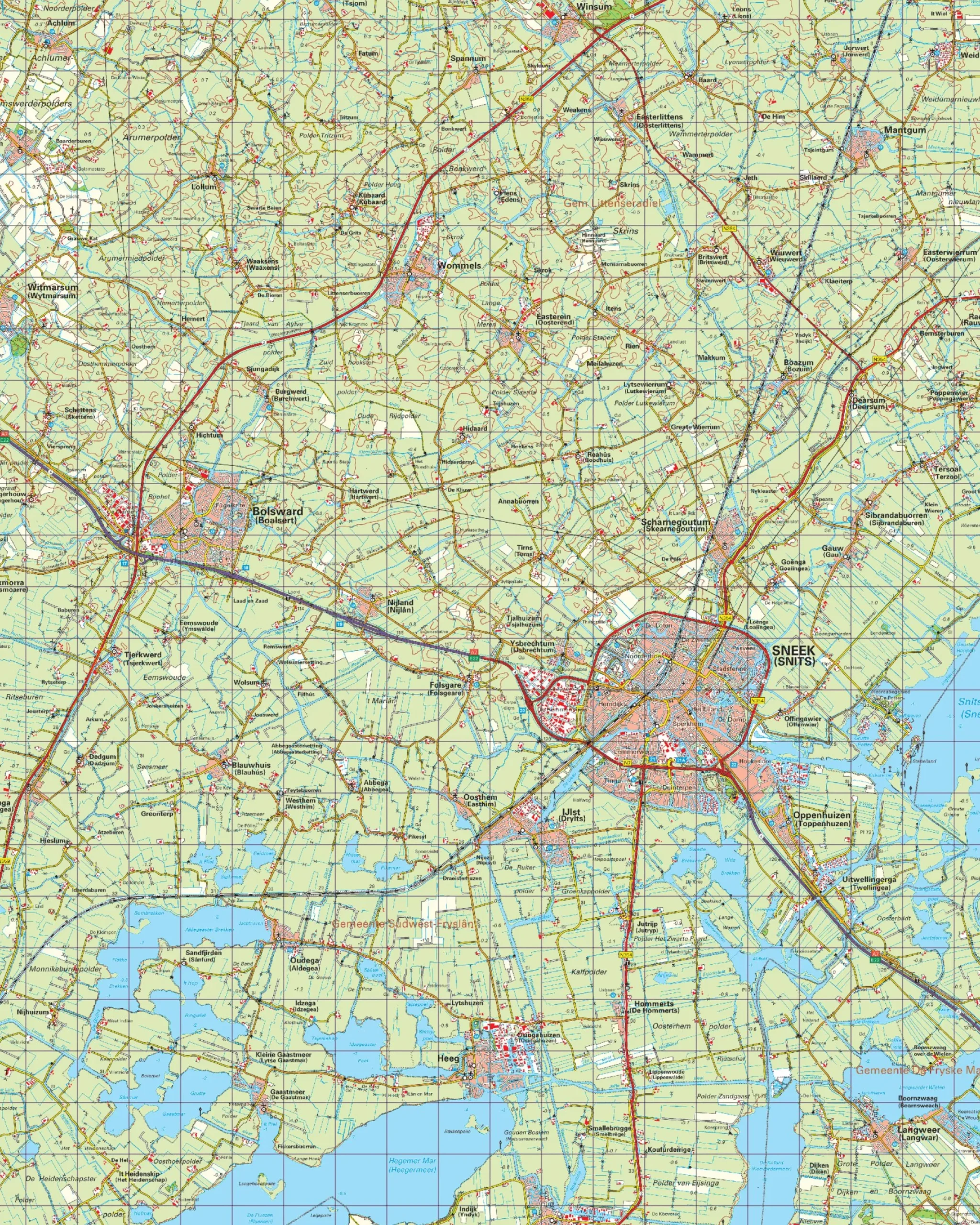 Topografische Kaart 10 Oost Sneek