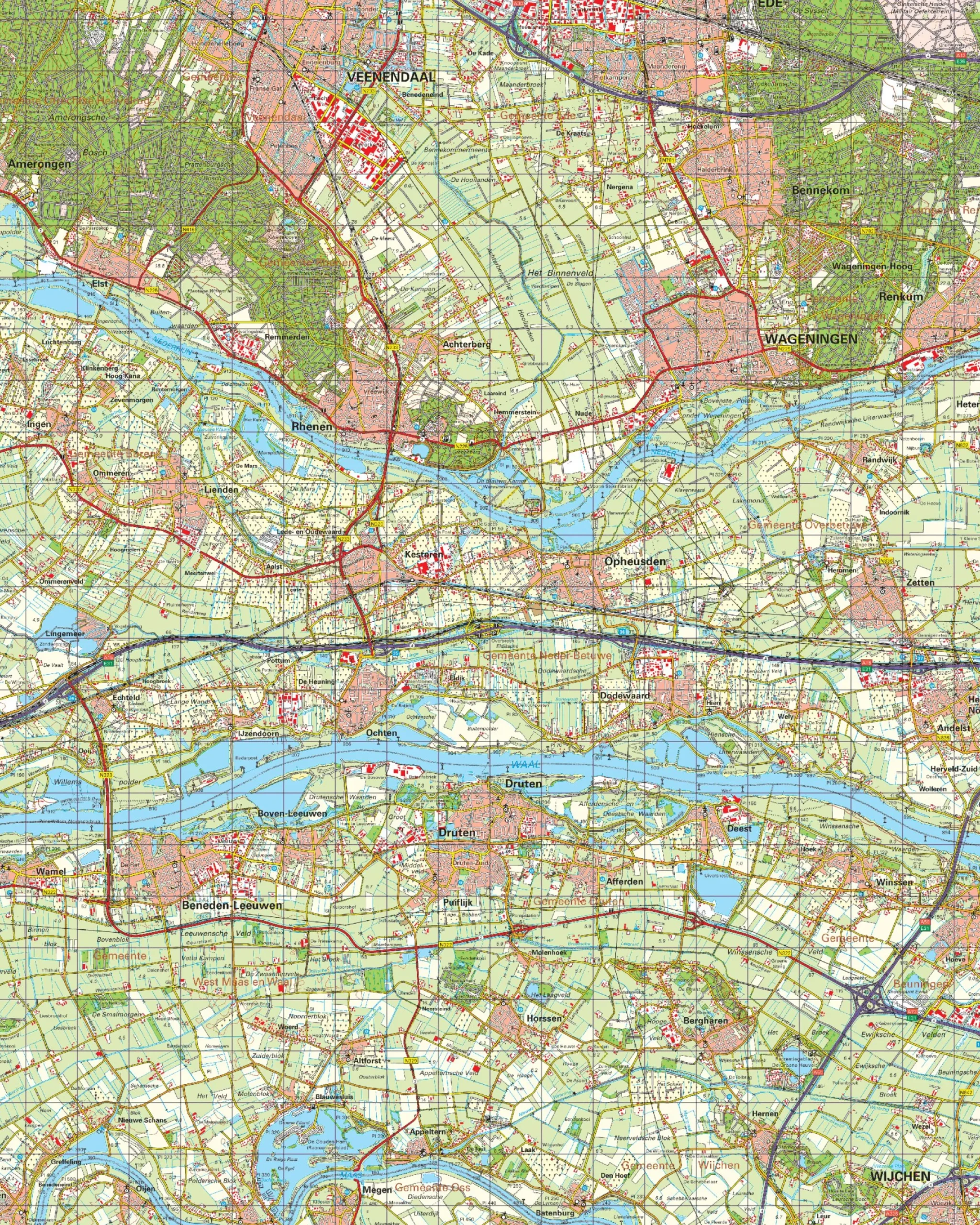 Topografische Kaart 39 Oost Tiel