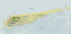 Topografische kaart Schiermonnikoog (wandkaart)