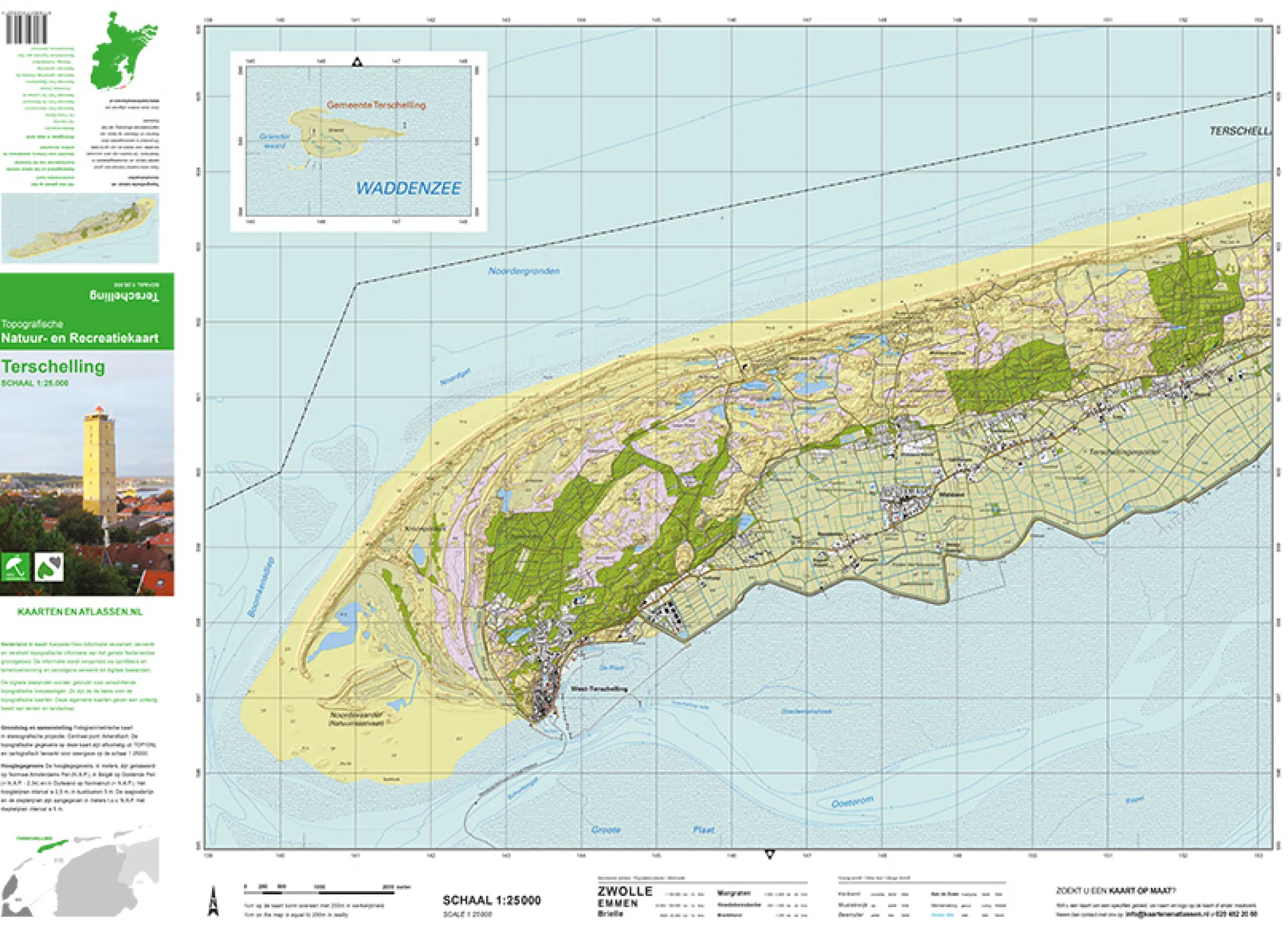 Topografische kaart Terschelling