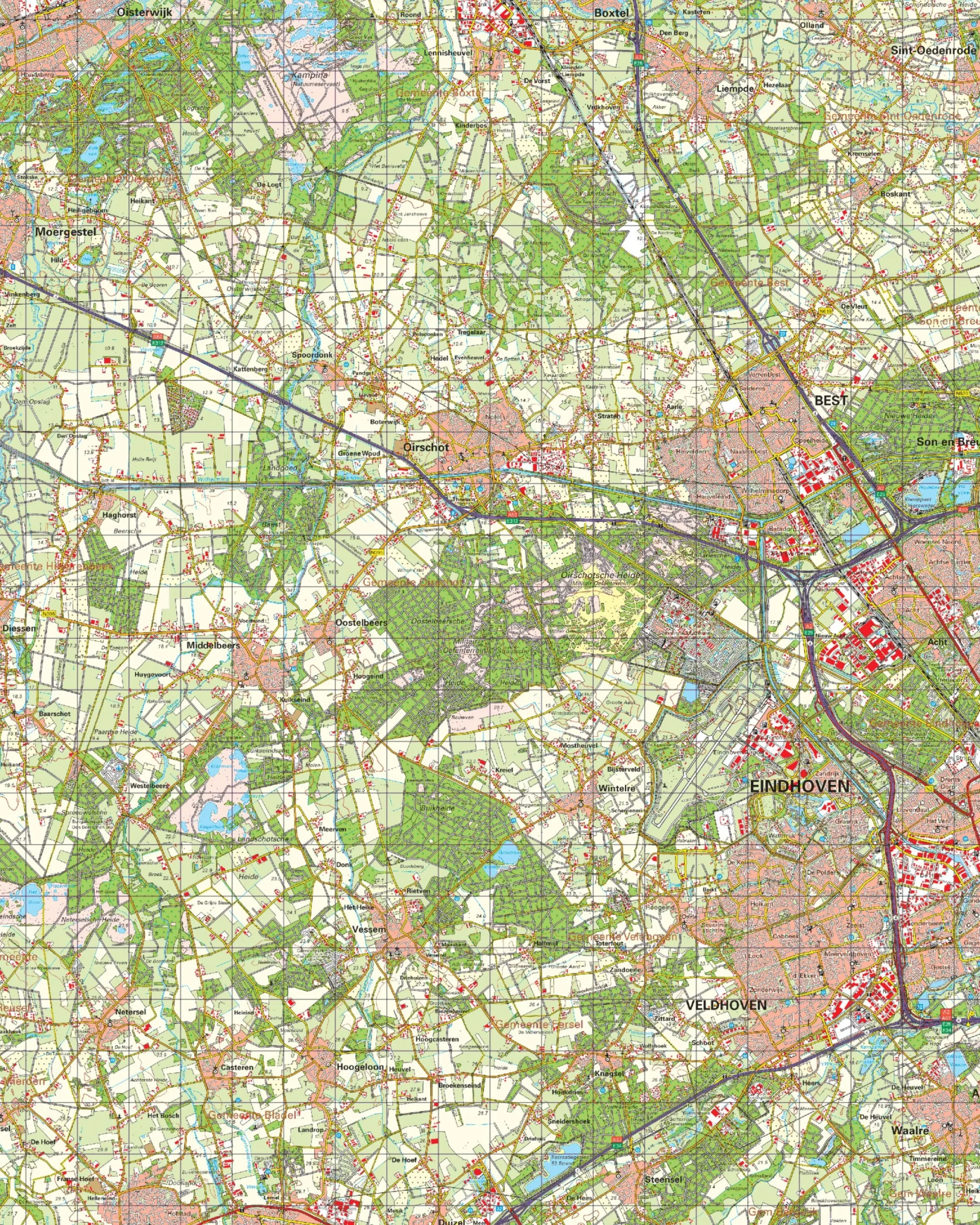 Topografische Kaart 51 West Eindhoven