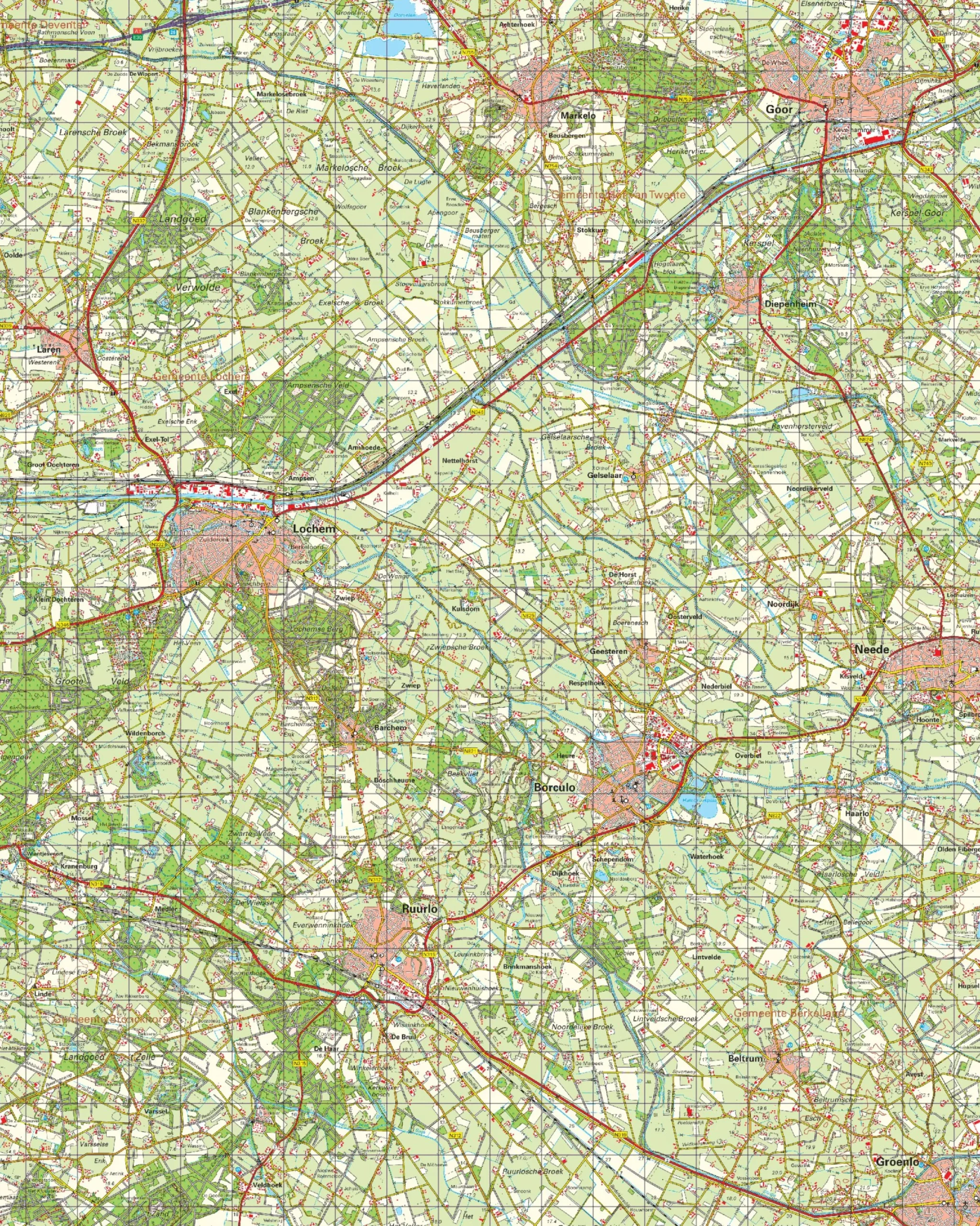 Topografische Kaart 34 West Enschede