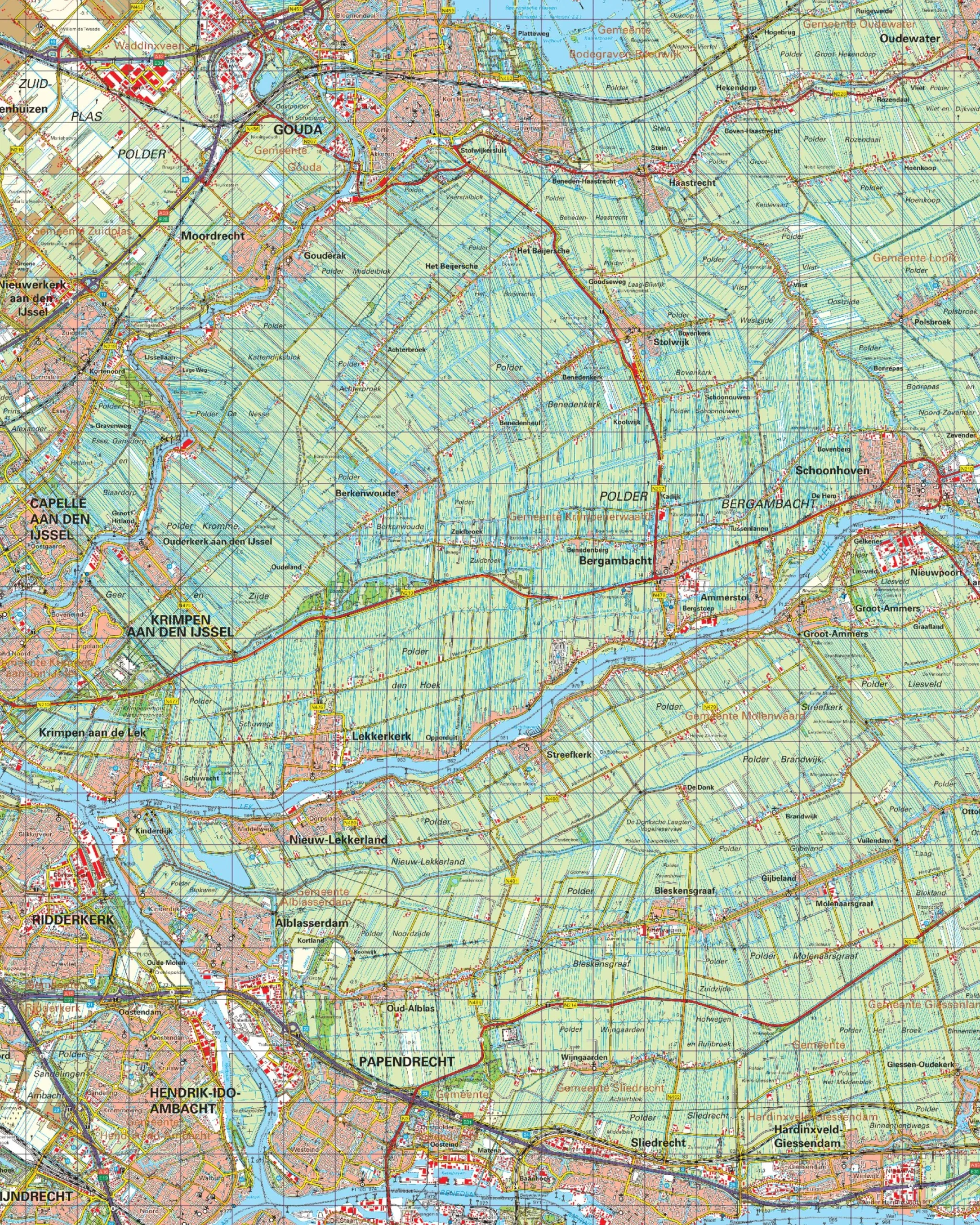 Topografische Kaart 38 West Gorinchem