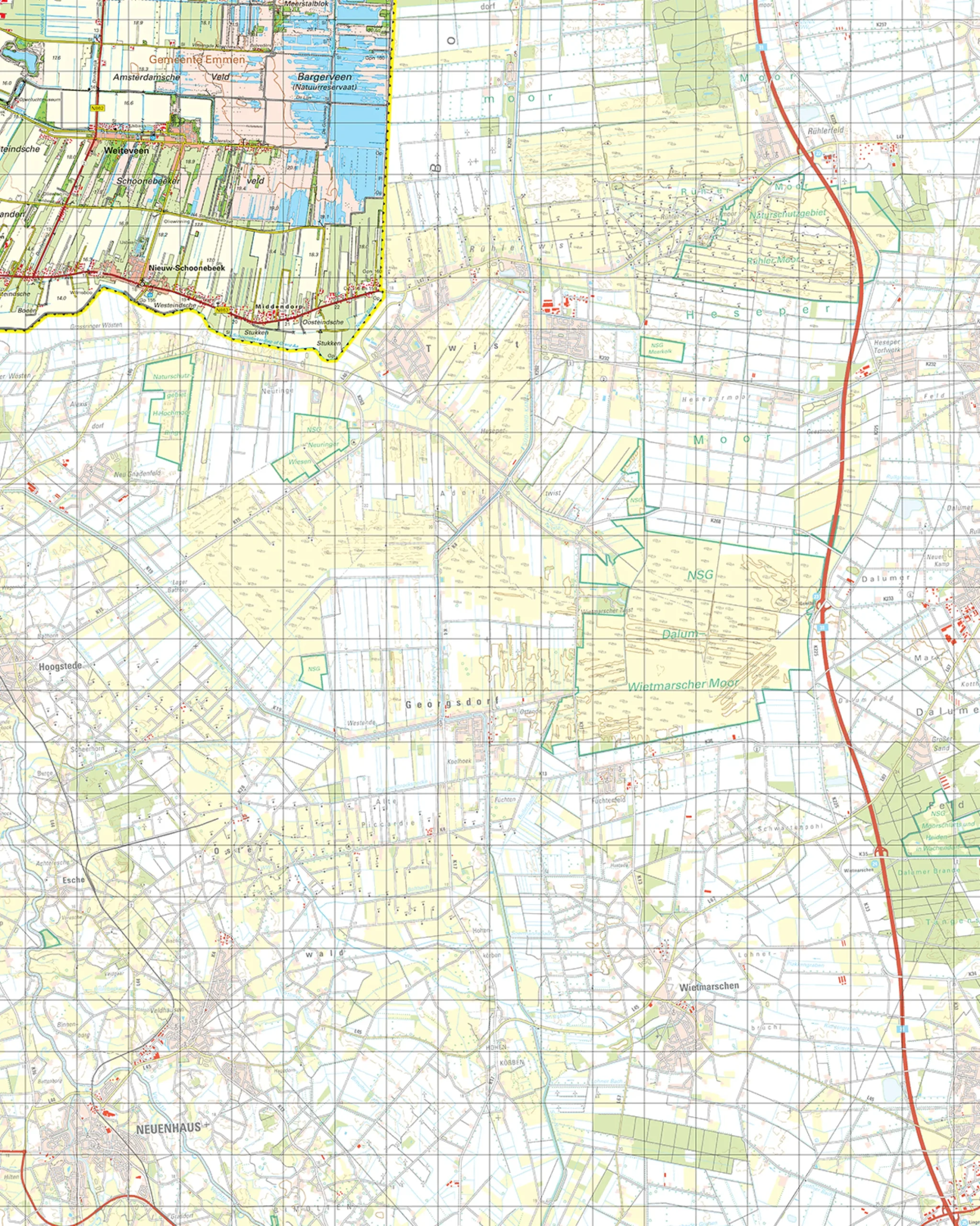 Topografische Kaart 23 West Nieuw-Schoonebeek
