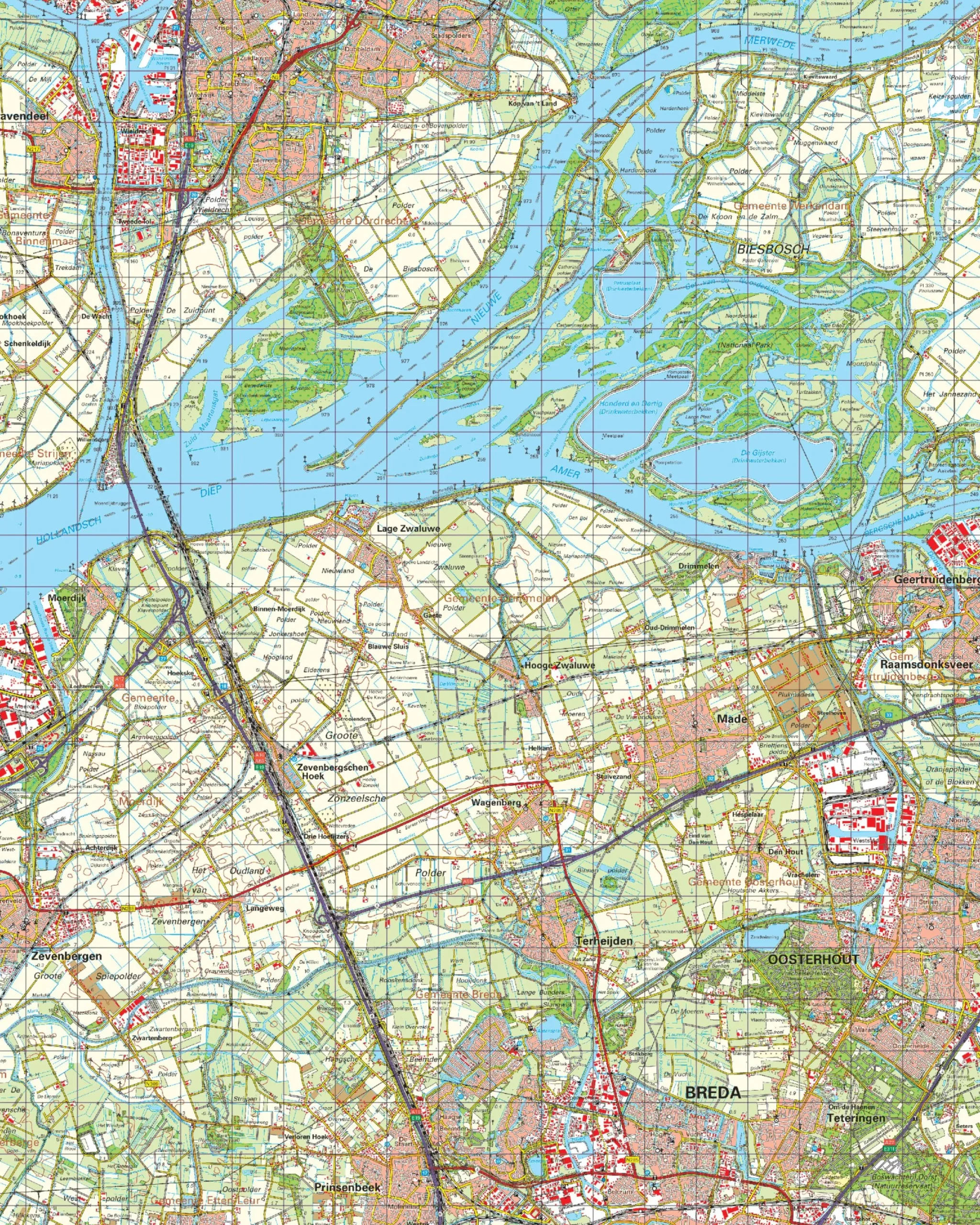 Topografische Kaart 44 West Oosterhout