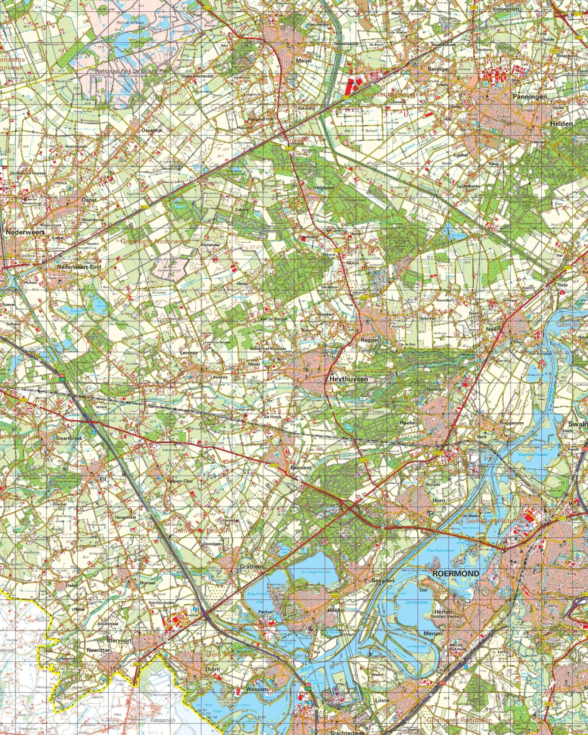 Topografische Kaart 58 West Roermond