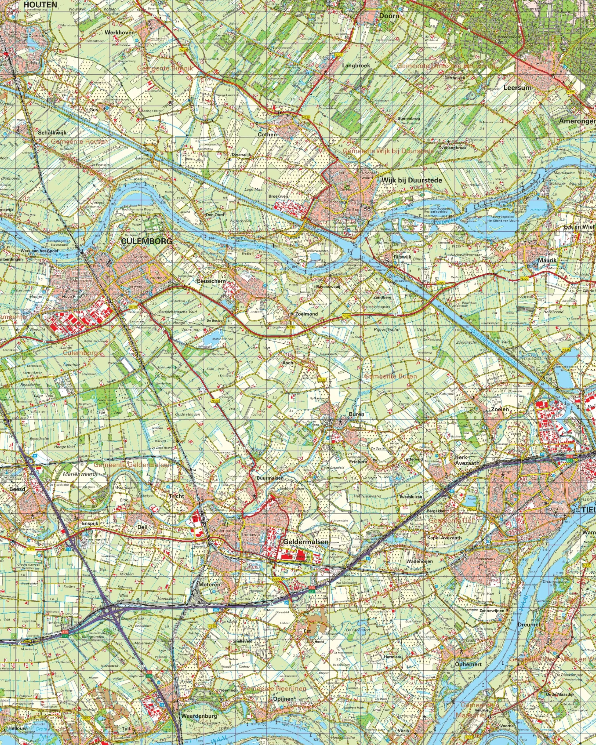 Topografische Kaart 39 West Tiel
