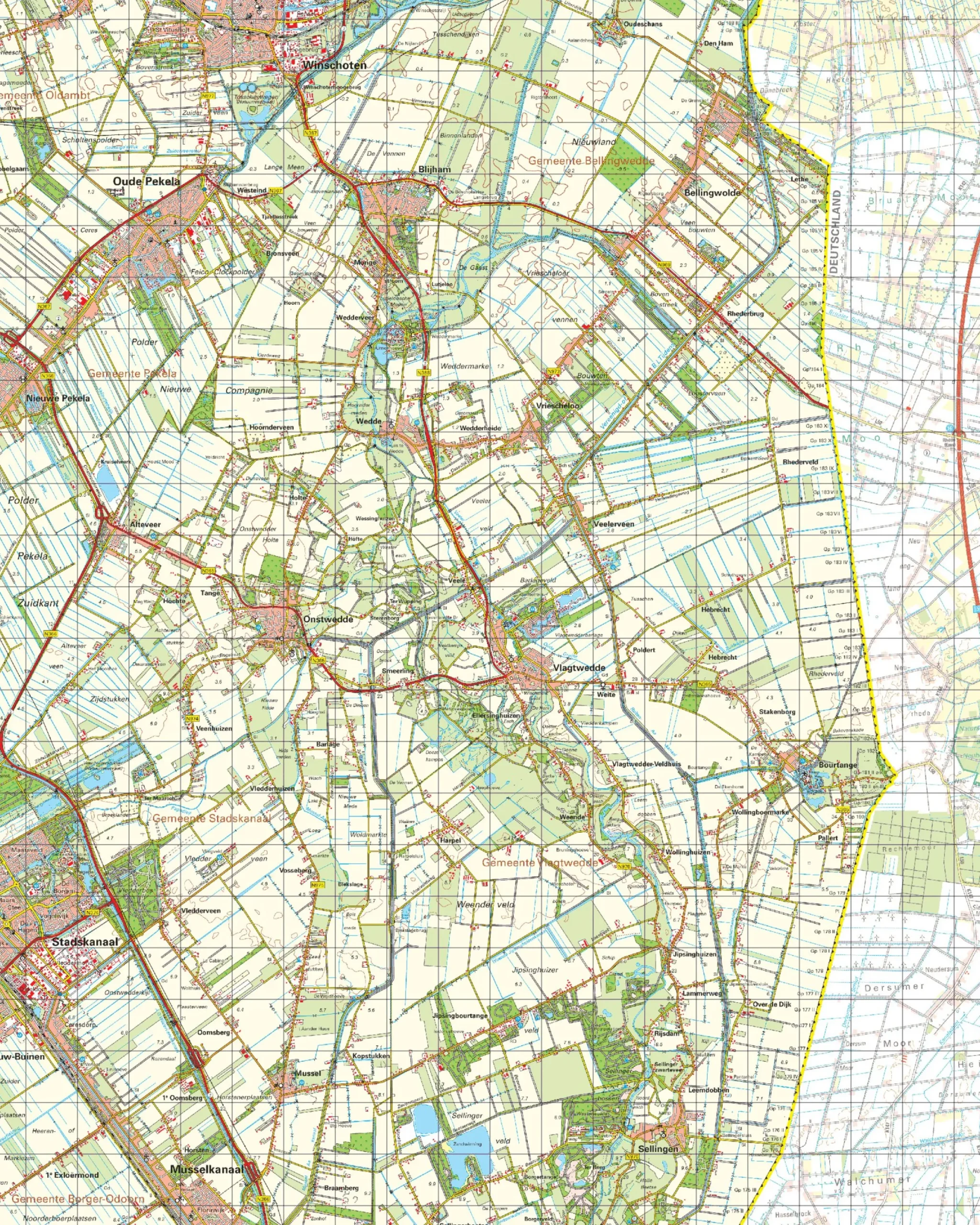 Topografische Kaart 13 West Winschoten