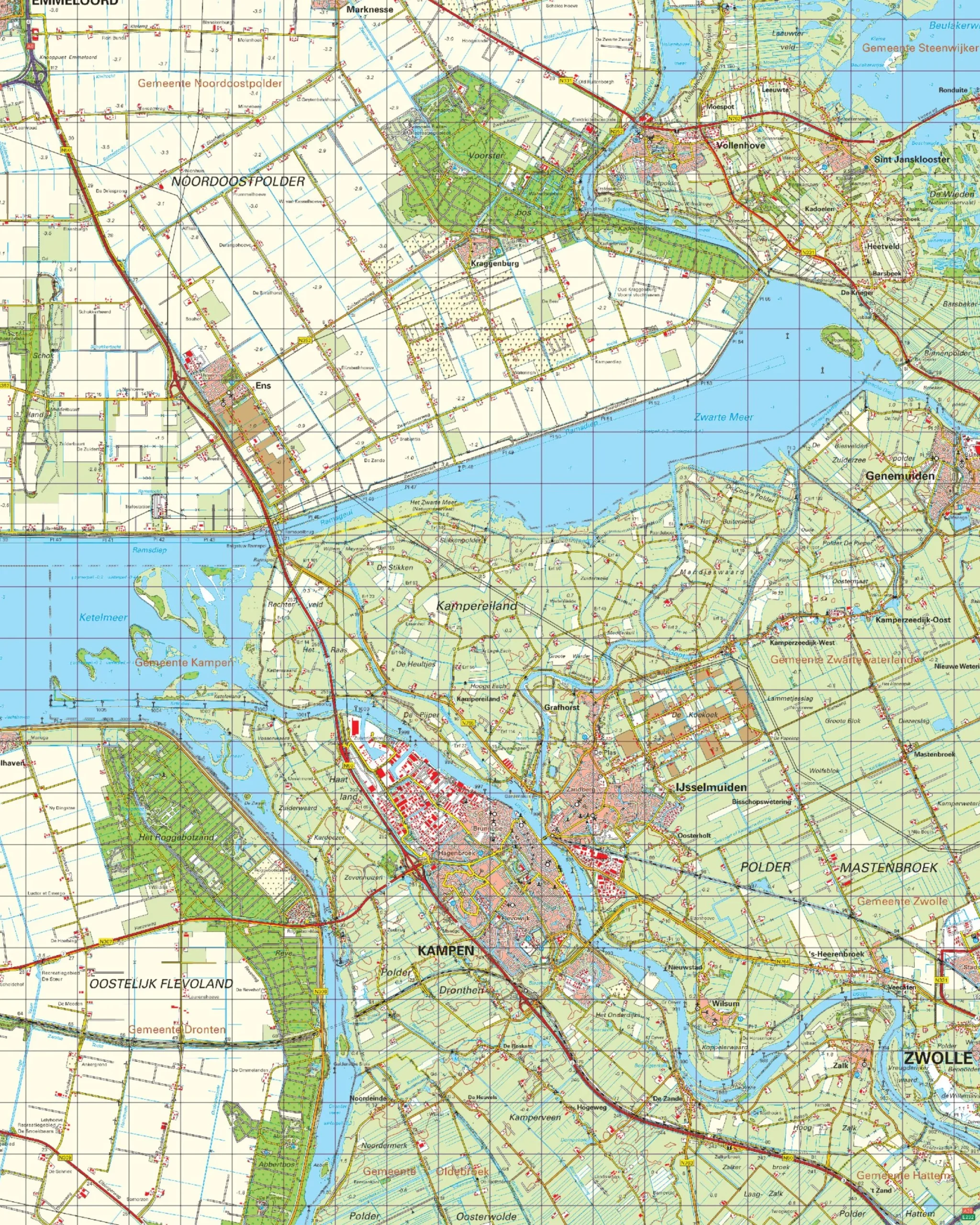 Topografische Kaart 21 West Zwolle