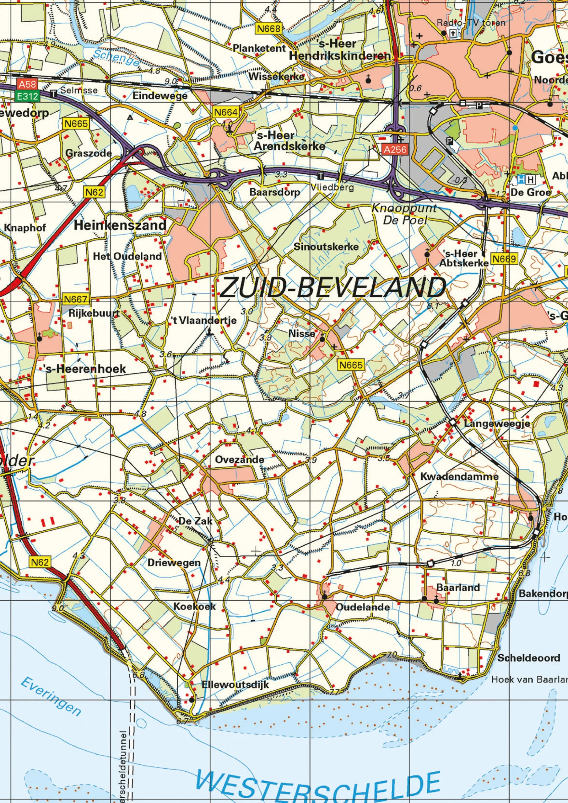 Topografische kaart Zeeland 1:100.000 – 1479