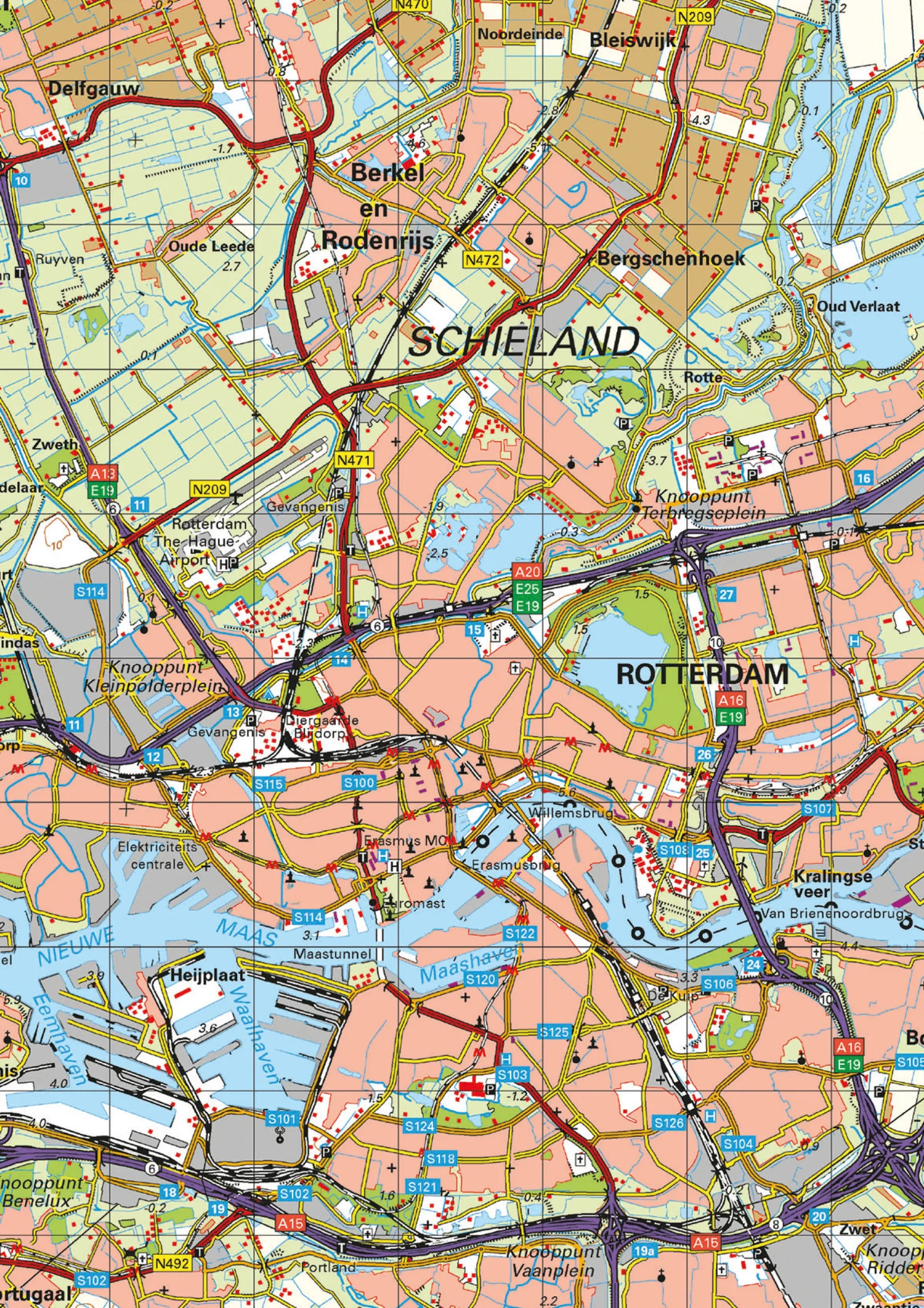 Topografische kaart Zuid-Holland 1:100.000 – 1478