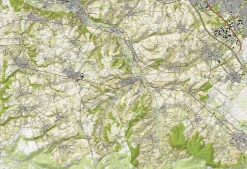 Topografische kaart Zuid Limburg – Het Geuldal (wandkaart)