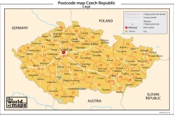 Tsjechië 2-cijferige postcodekaart 76