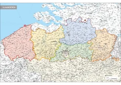 Vlaanderen Staatkundige Kaart 1751