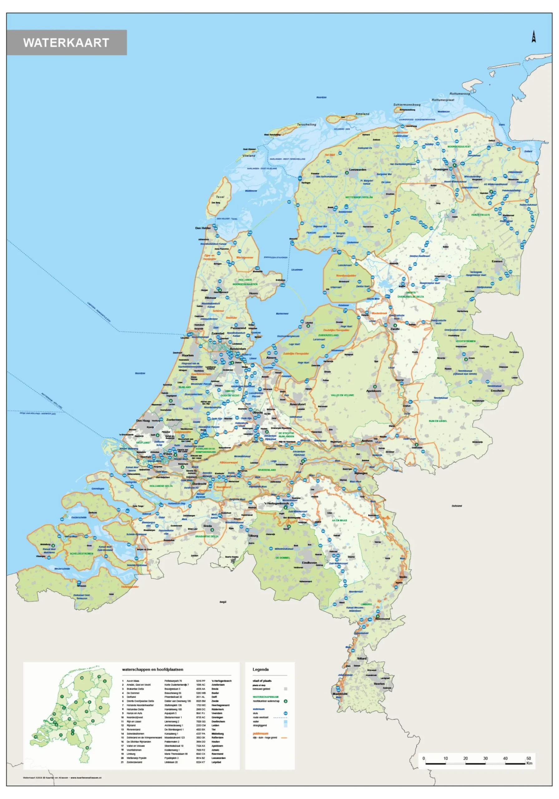 Waterkaart van Nederland 753