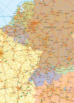 Wegenkaart van Europa 1410
