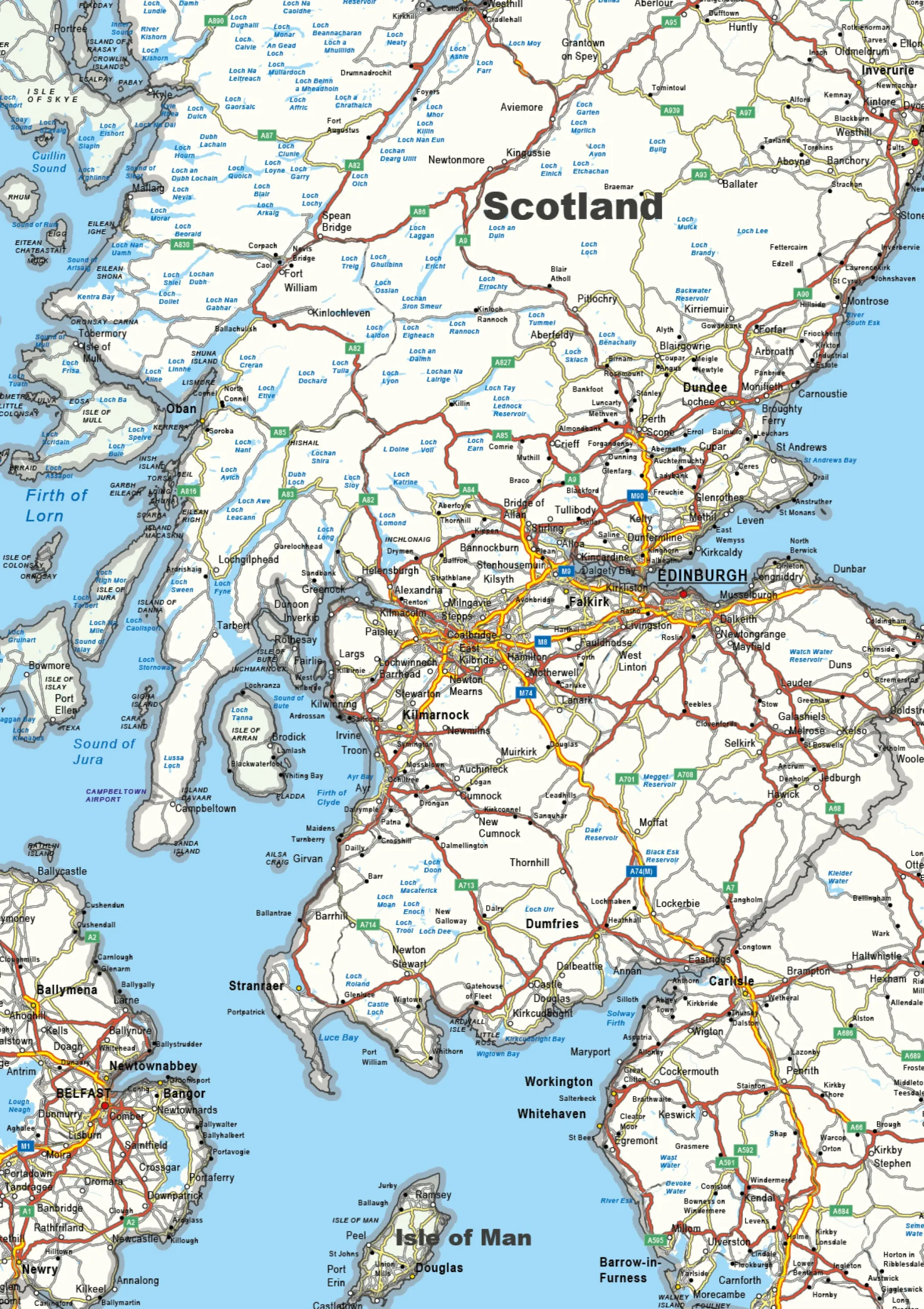 Wegenkaart Verenigd Koninkrijk en Ierland 1598