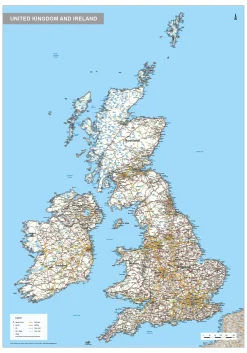 Wegenkaart Verenigd Koninkrijk en Ierland 1598