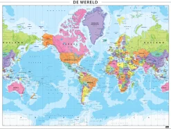 Wereldkaart Amerika centraal 435