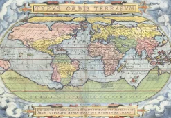 Wereldkaart Anno 1570 Abraham Ortelius