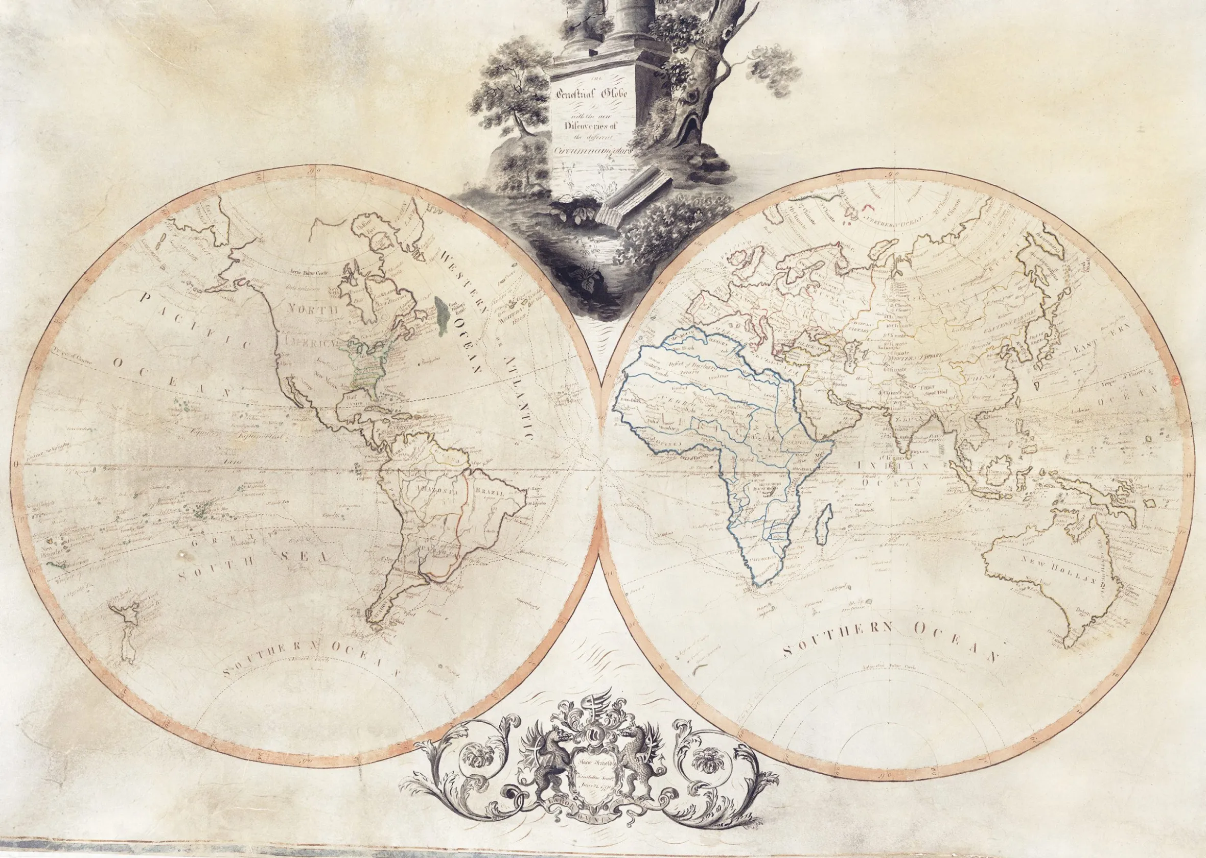 Wereldkaart Anno 1799 Arnold