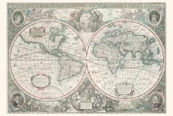 Wereldkaart Anno 1630 Hondius