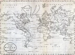 Wereldkaart Charles William Bazley