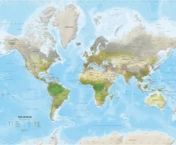 Wereldkaart Environmental Large 1500