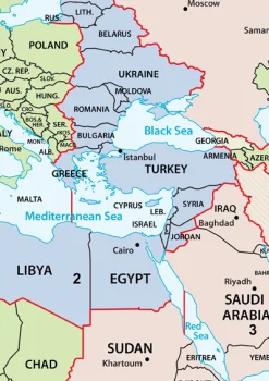 Wereldkaart Tijdzone Engels 261