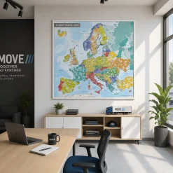 Whiteboard Postcodekaart Europa WB1797